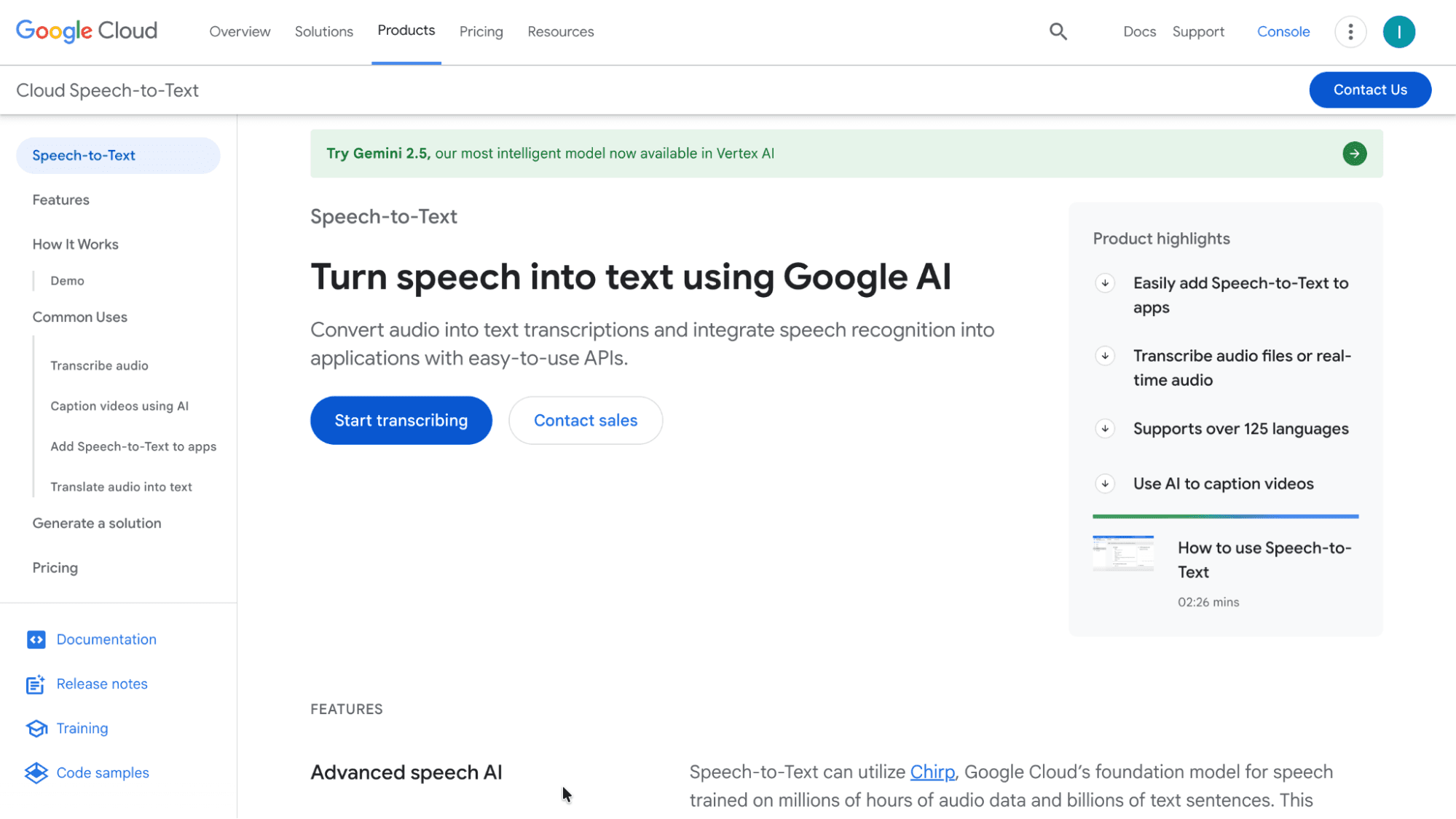 Google Speech-to-Text and Dialogflow CX