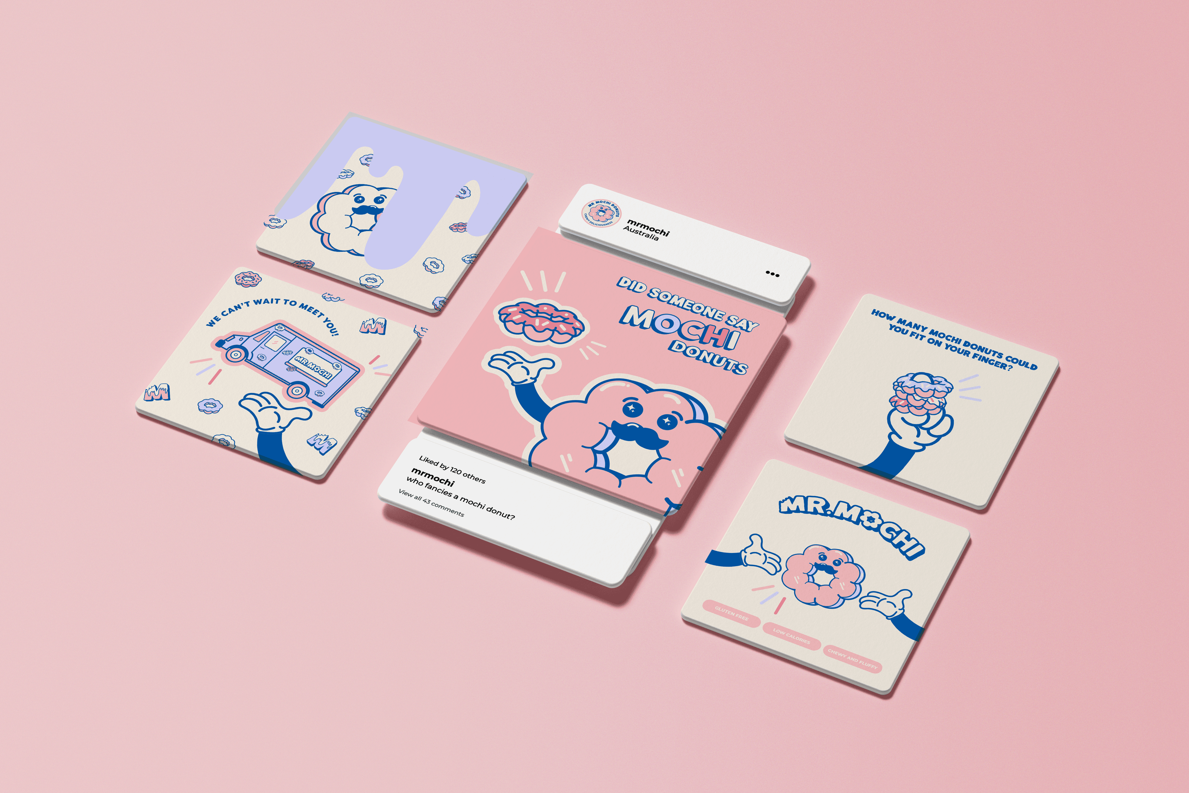 mr mochi project, mochi donuts, character design, mascot