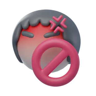 Free 3D no anger icon for Ramadan