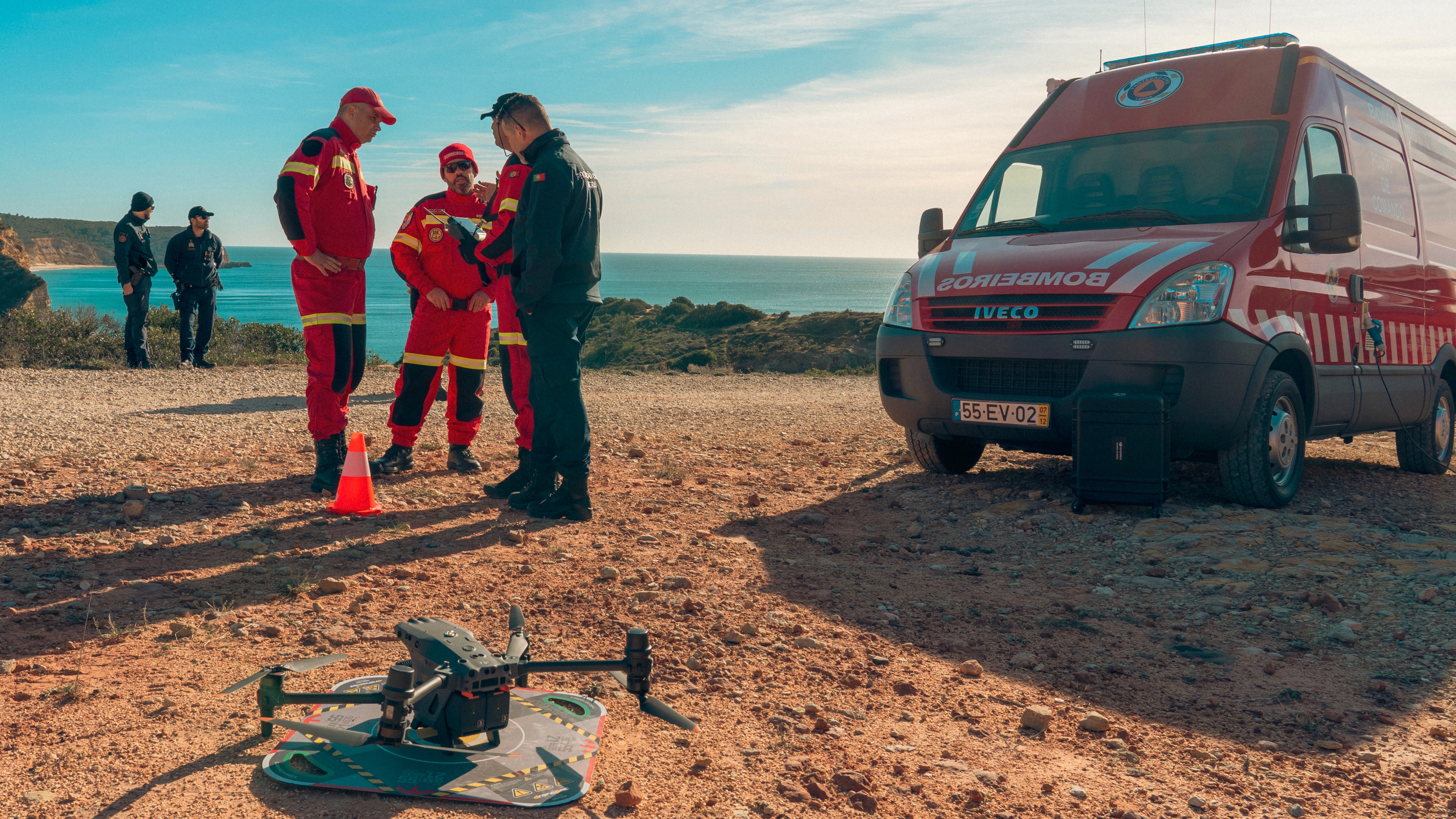 The Portuguese Bombeiros are using Drones to manage wildfires. The AirHub software supports them in their mission.