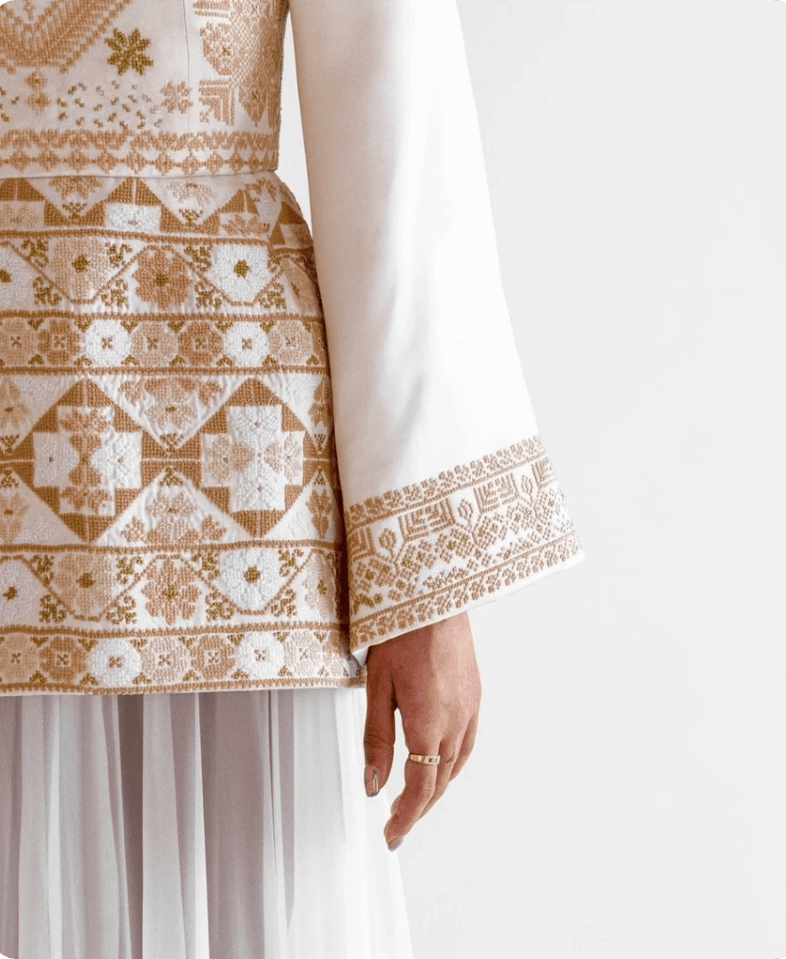 woman in white wedding dress wearing silver ring