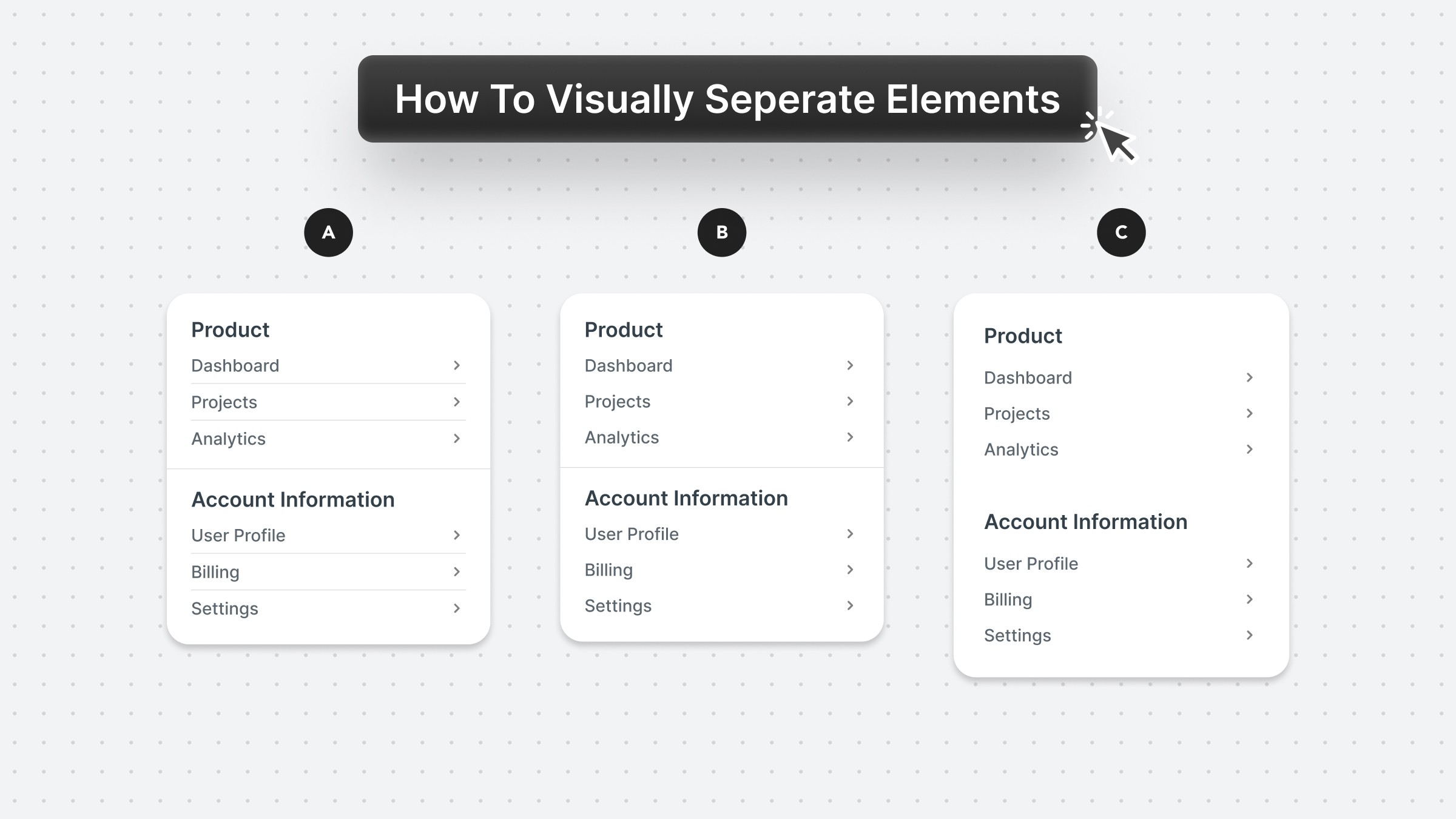 Visually Separate Elements