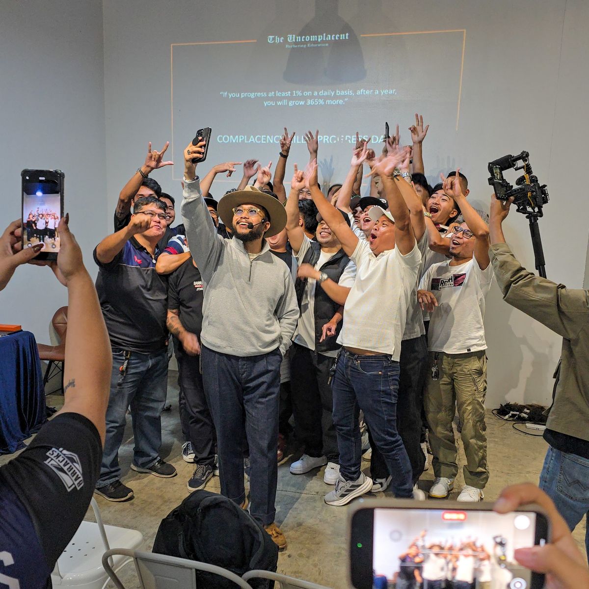 Gum Cruz barbering education in Davao