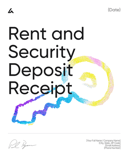 Rent and Security Deposit Receipt