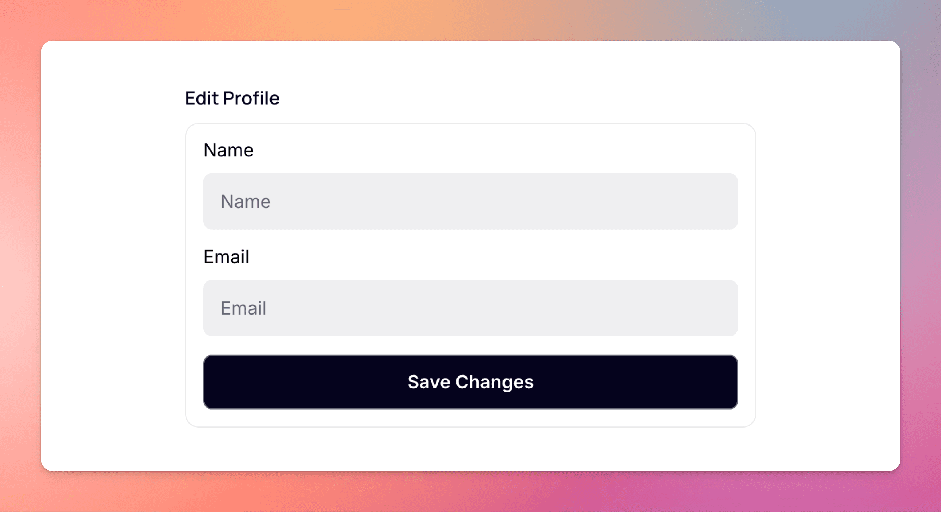 Member profile form
