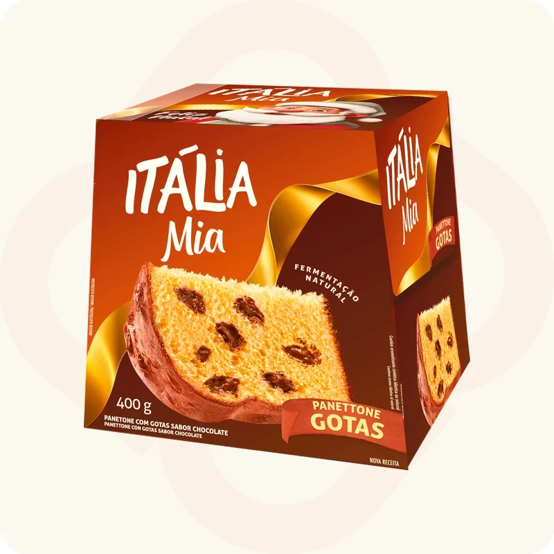 Panettone Itália Mia Gotas de Chocolate 400g