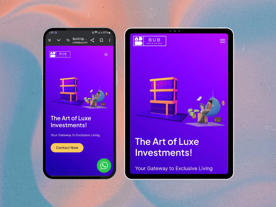 BUB Mobile & Tablet view