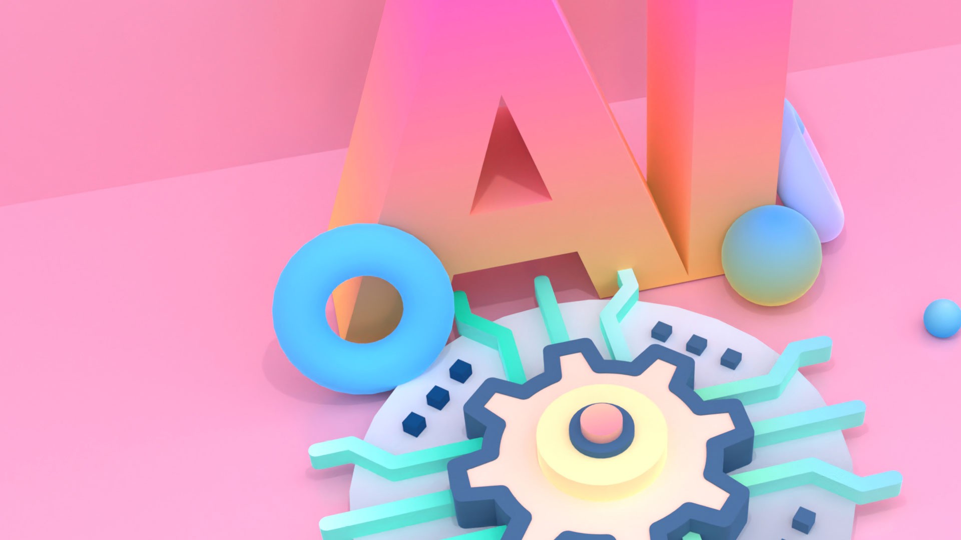 TitleArtificial Intelligence Illustration 3D Graphics art work