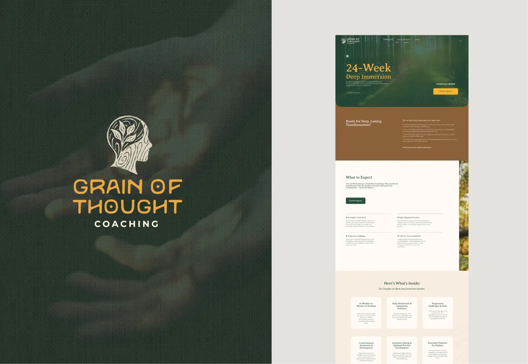 Website development for a consciousness coaching brand