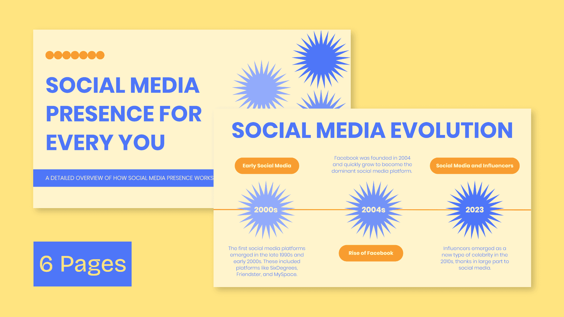 Social media presence presentation template