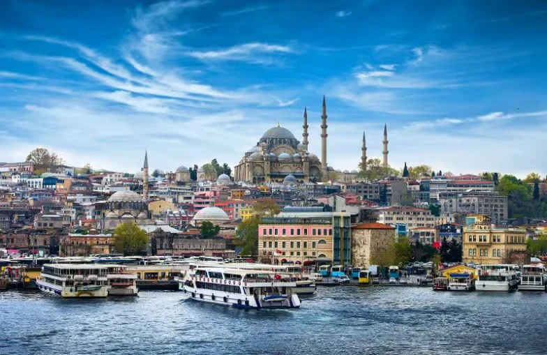 Istanbul waterfront mosque skyline