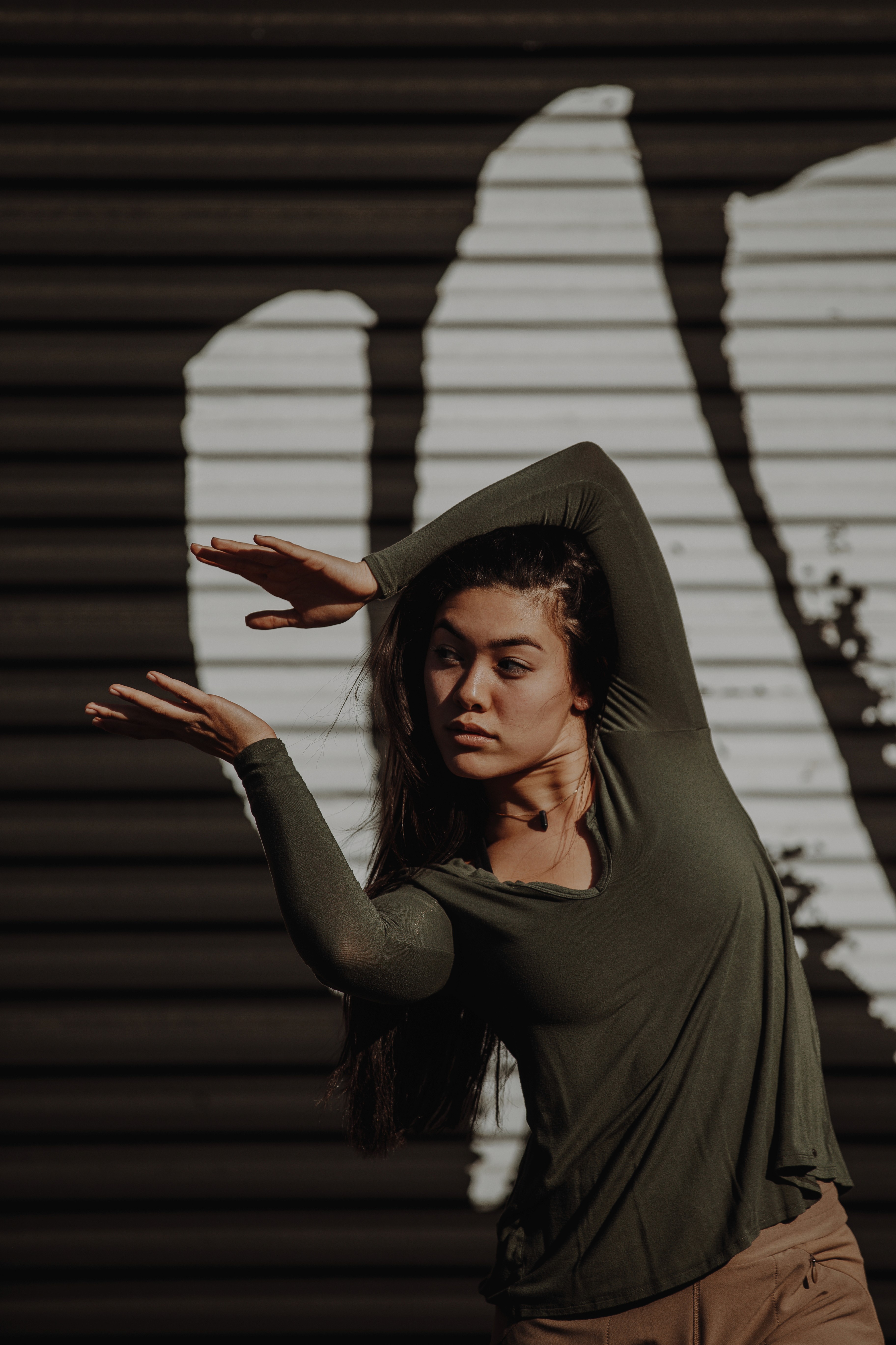 Cyclist riding on the road