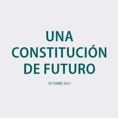 Portada de Una Constitución de futuro, documento de debate constitucional de IdeaPaís, mostrando el título en color verde oscuro sobre un fondo blanco.