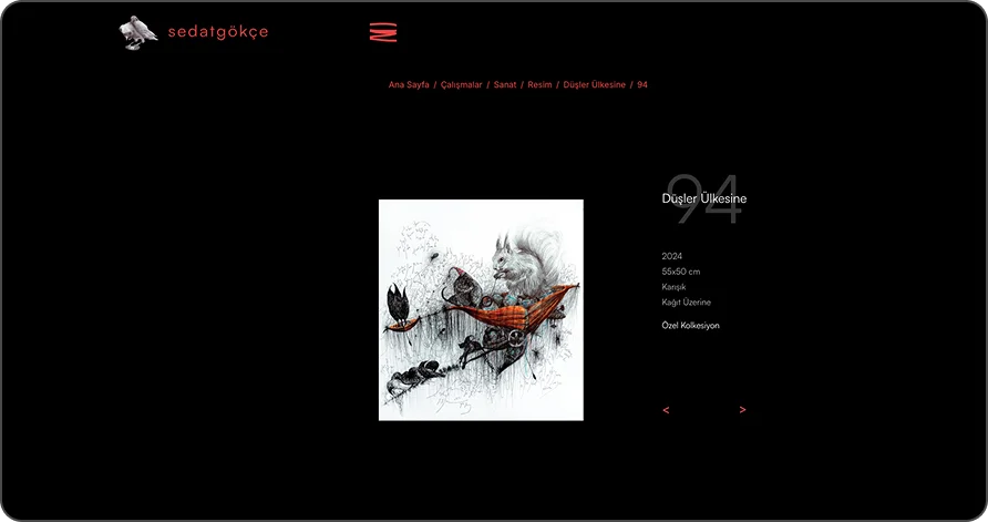 Website mockup project details