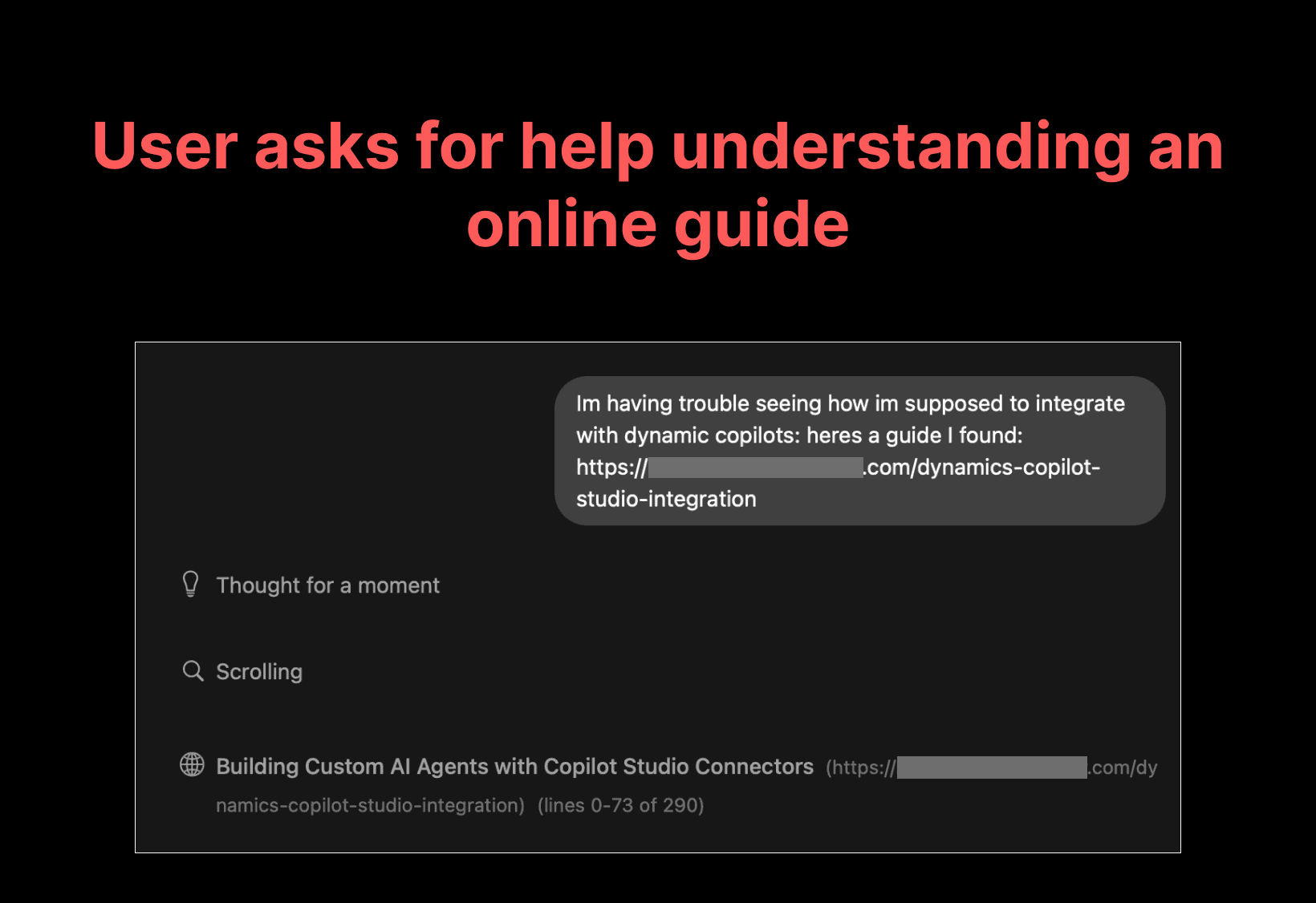 The user asks Ollama for help understanding an online guide