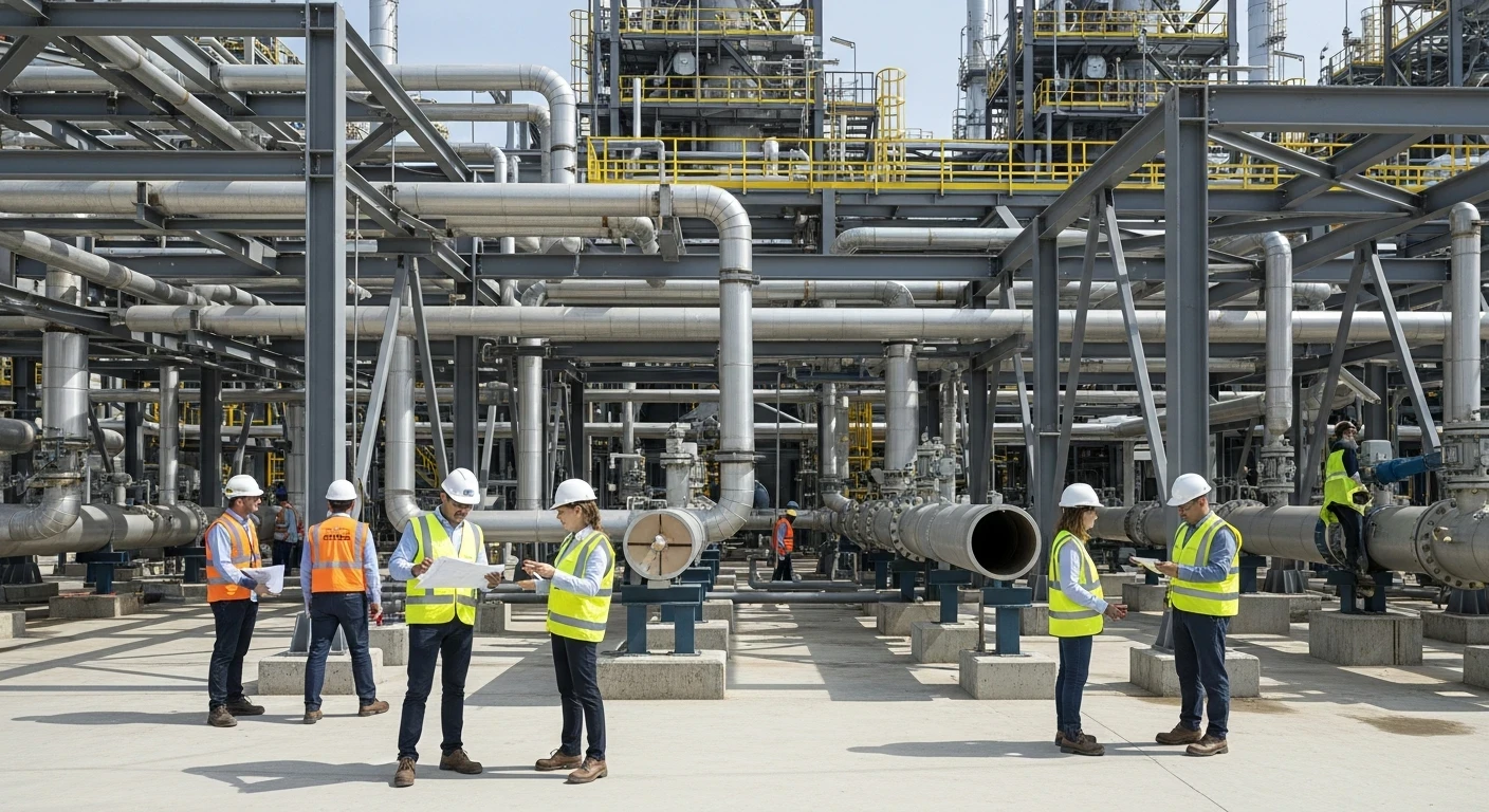 Large industrial piping and installation work