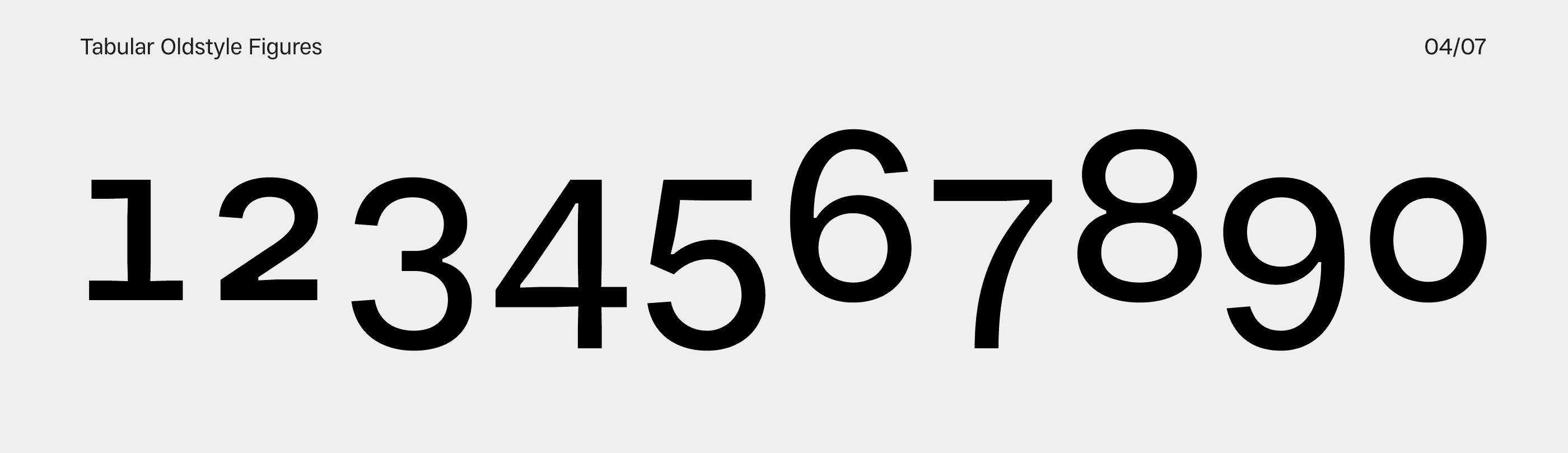 Tabular Oldstyle Figures set in Resist Monospaced font