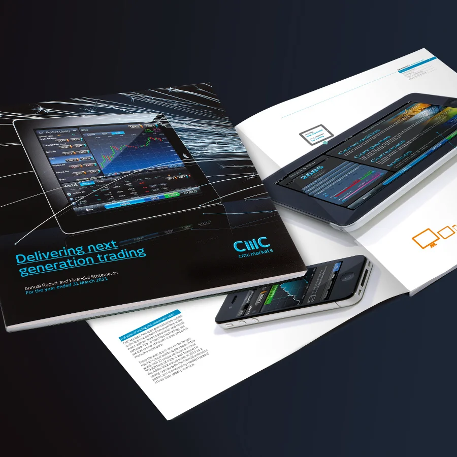 Brochure with CMC Markets trading platform