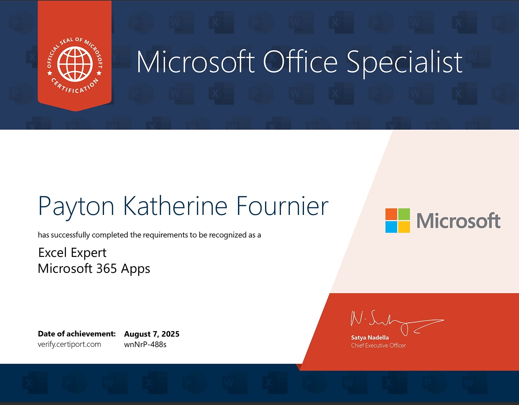 Microsoft Excel Expert