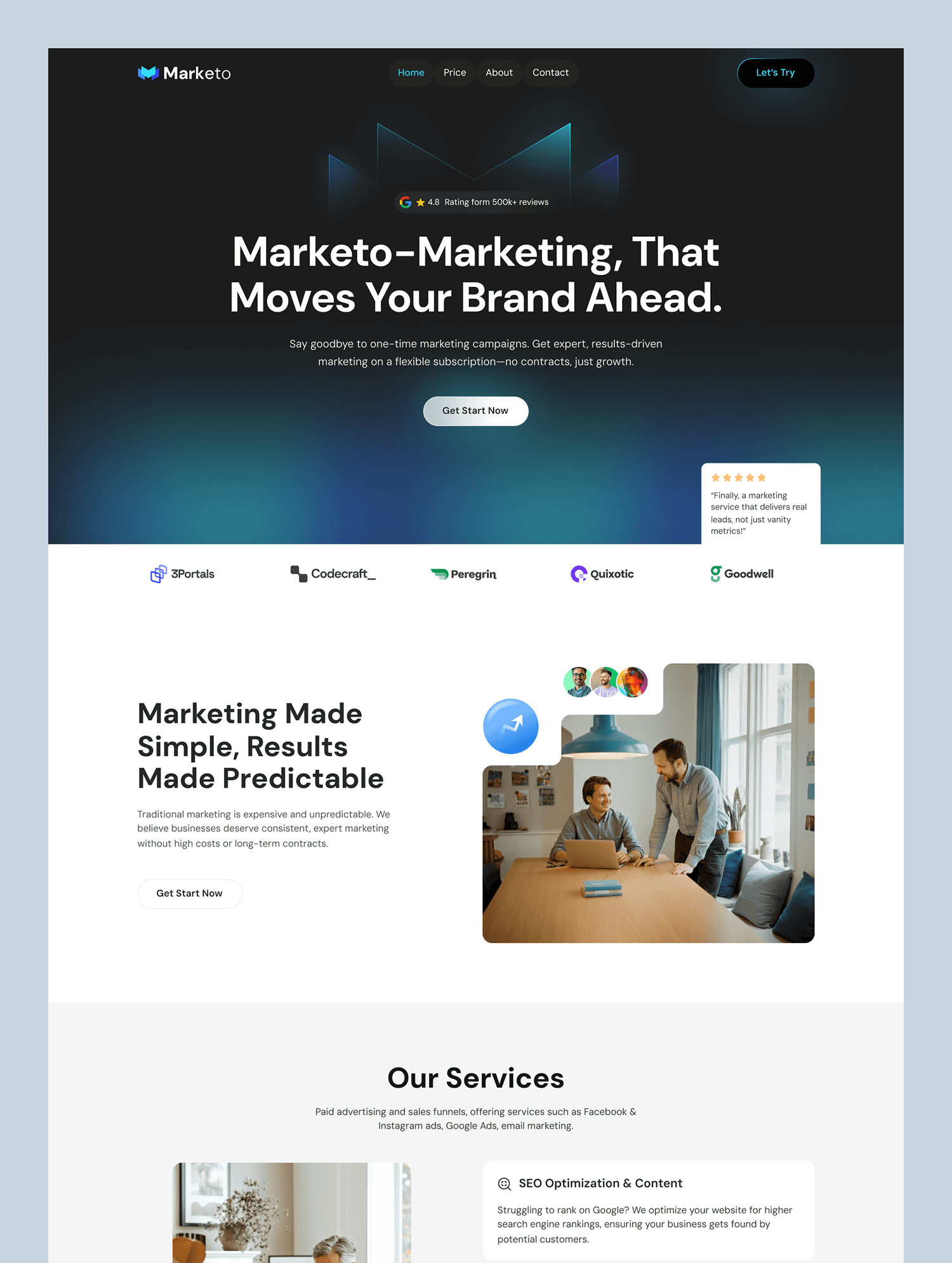 Marketo — Marketing Agency Website Template