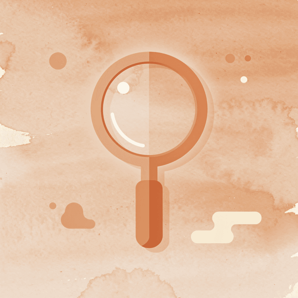 Magnifying glass icon representing search engine visibility for law firms