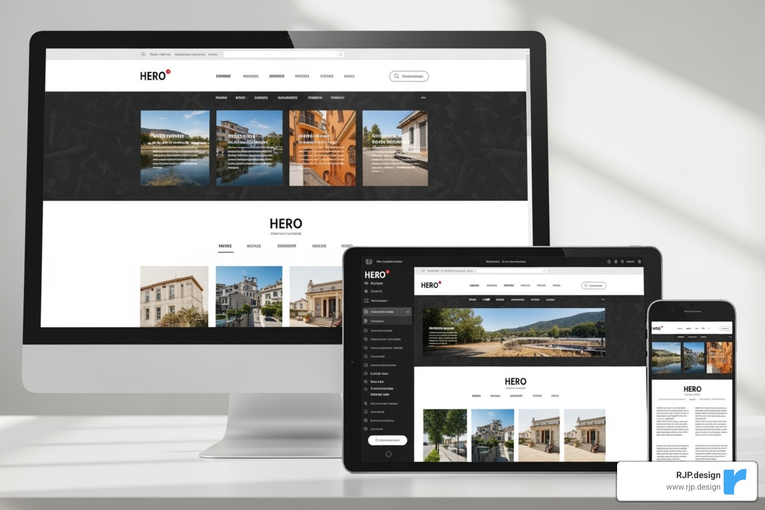website's layout on desktop, tablet, and mobile screens - web design services near me