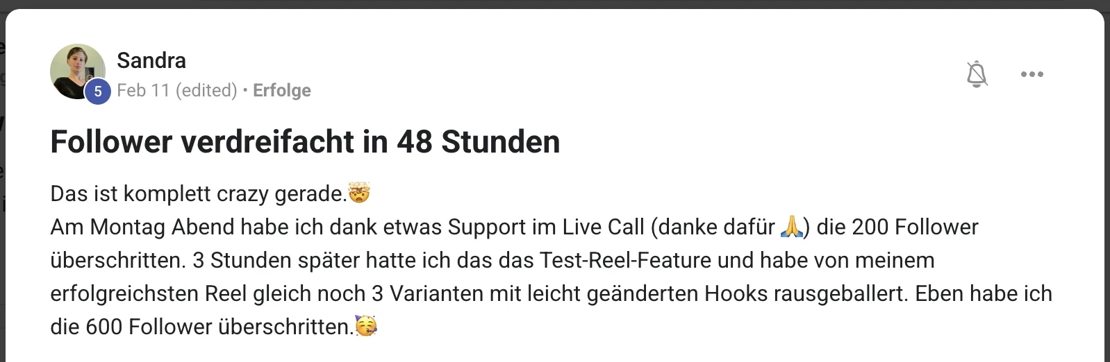 Erfolgsbericht KI Creator Akademie: Sandra verdreifacht ihre Follower in 48 Stunden