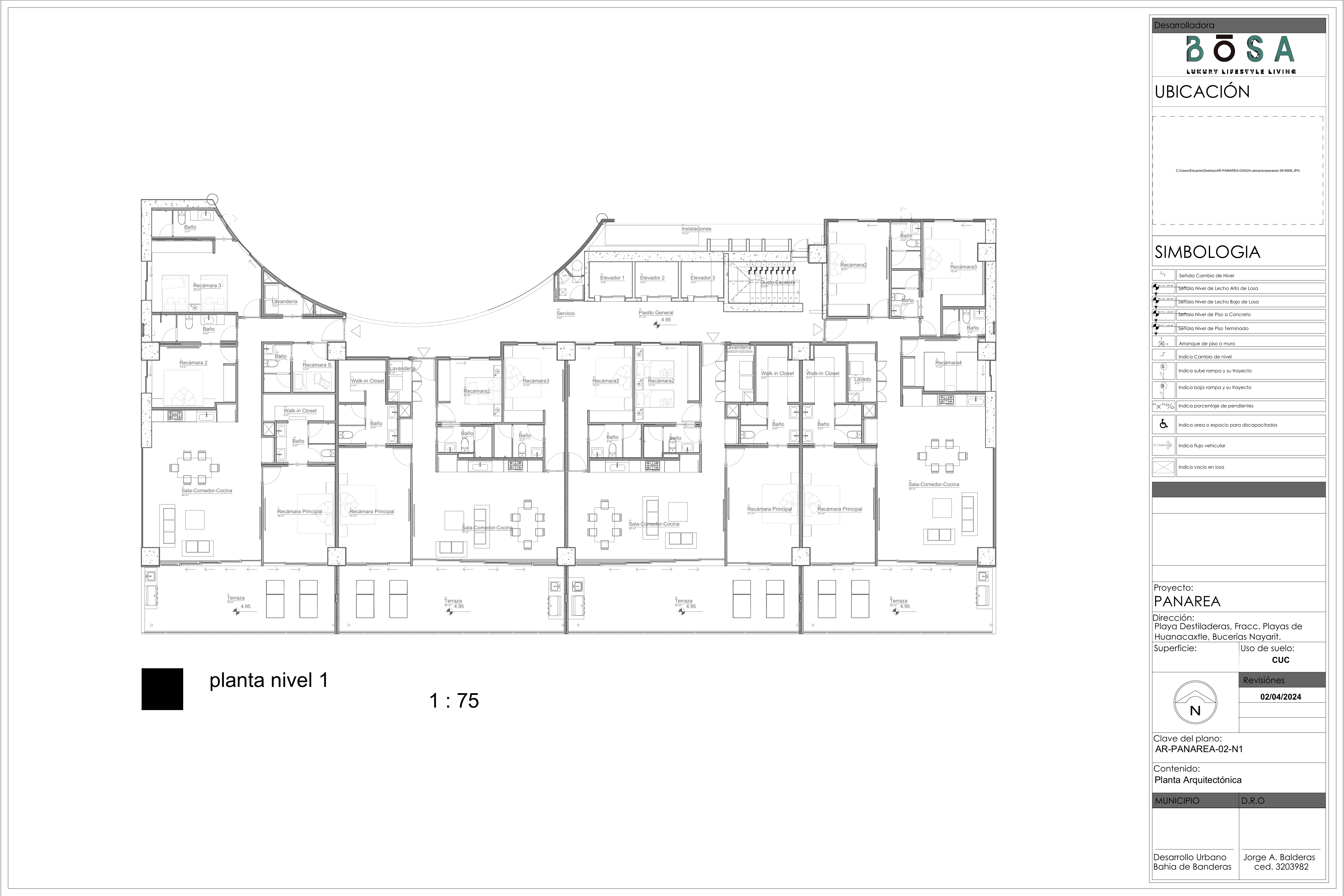 Floor plan of Panarea 1D