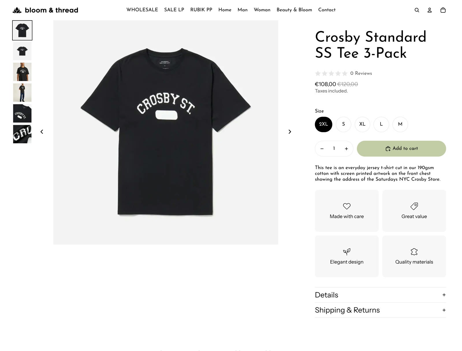 The original Shopify product page before the AI agent worked on it