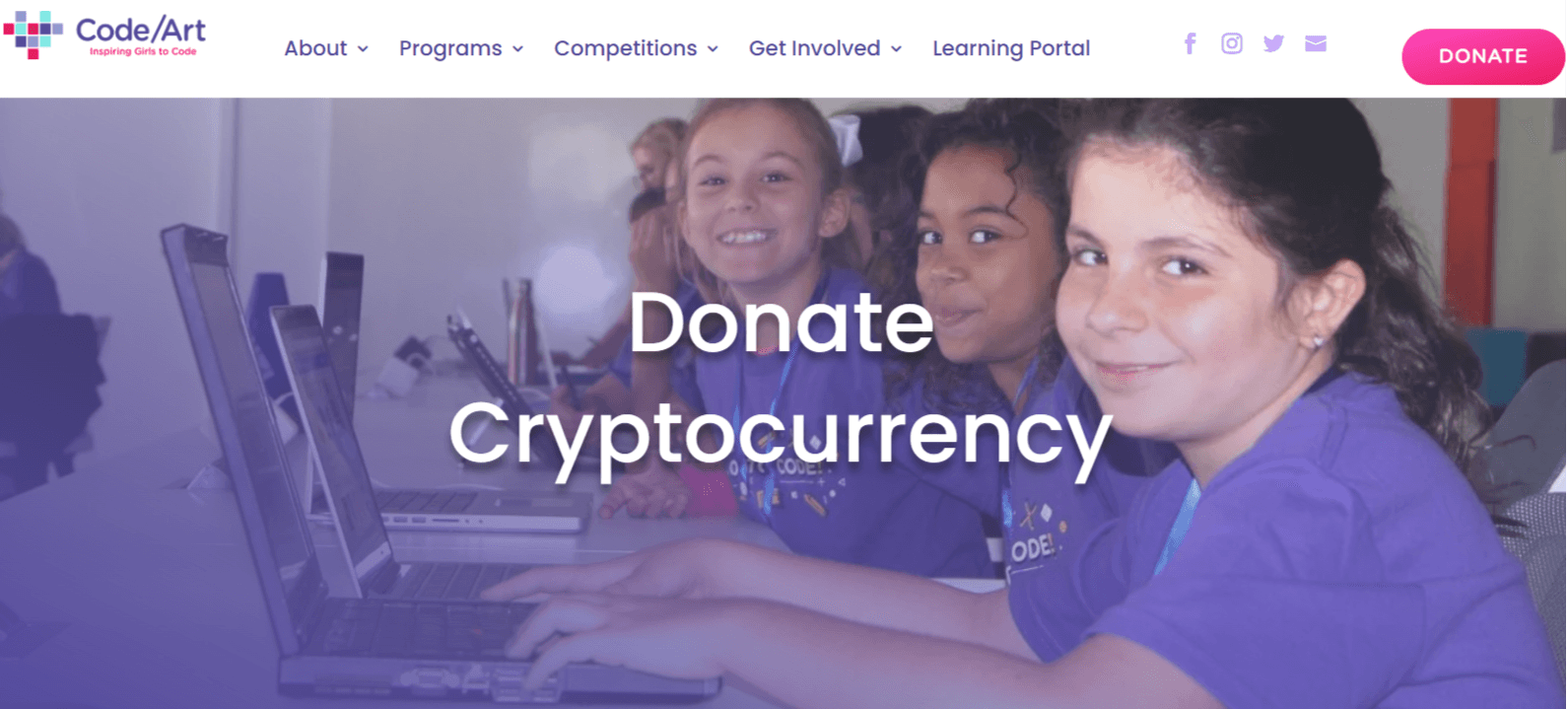 code-art - bitcoin and crypto donation