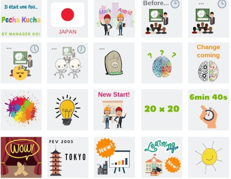 Example of a Pecha Kucha Presentation - each slide focuses on visuals not words