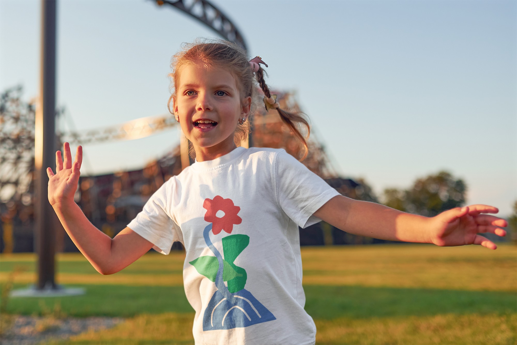 Grafisch ontwerp Don Bosco Schoolkind met t-shirt