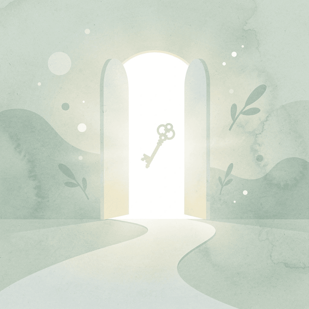 Gateway scene illustrating the open window of opportunity to claim money before it closes