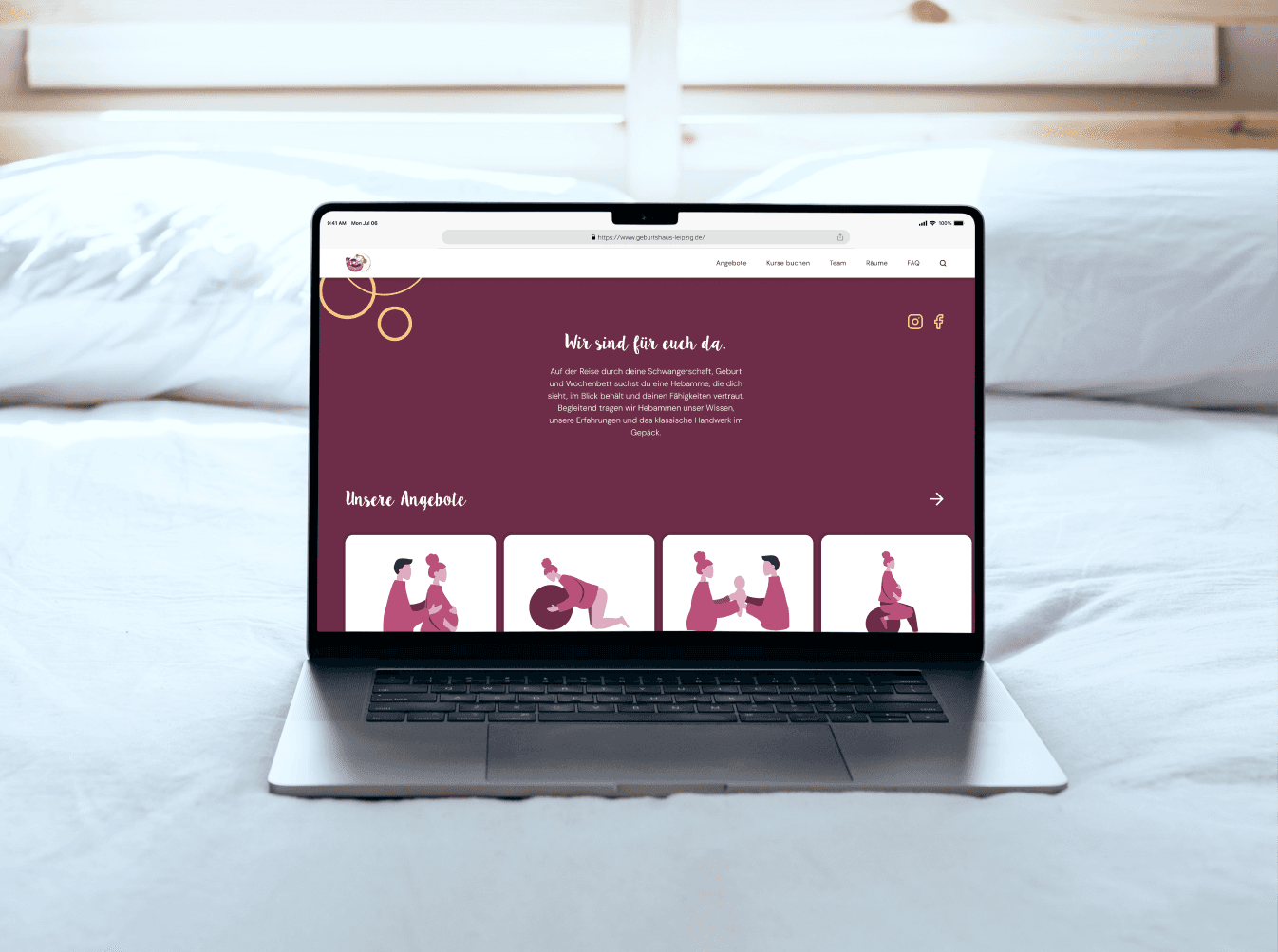 UI Design Website Tischlerei "Geburtshaus Rundfrau"