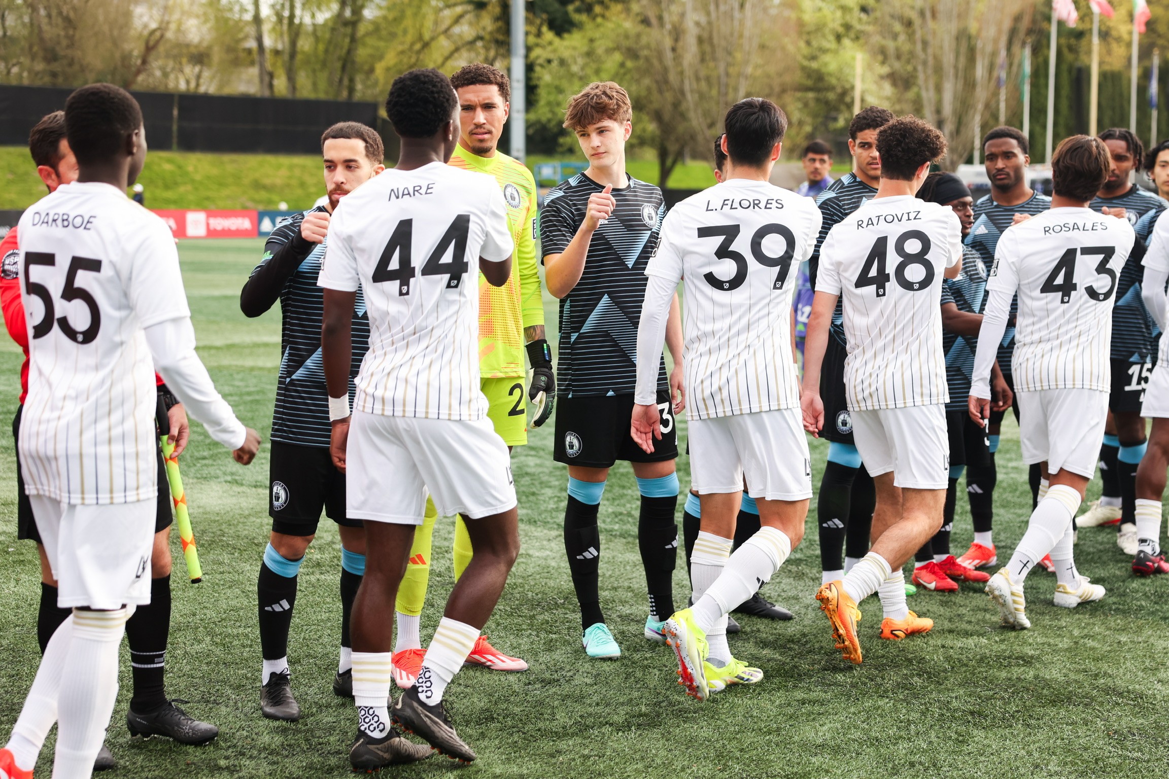 Pregame Handshake At LAFC Away Game