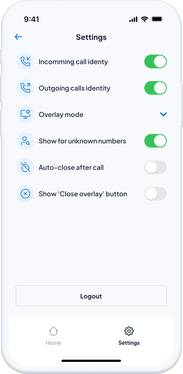 Eventlin Go mobile app interface for enabling real-time guest caller recognition