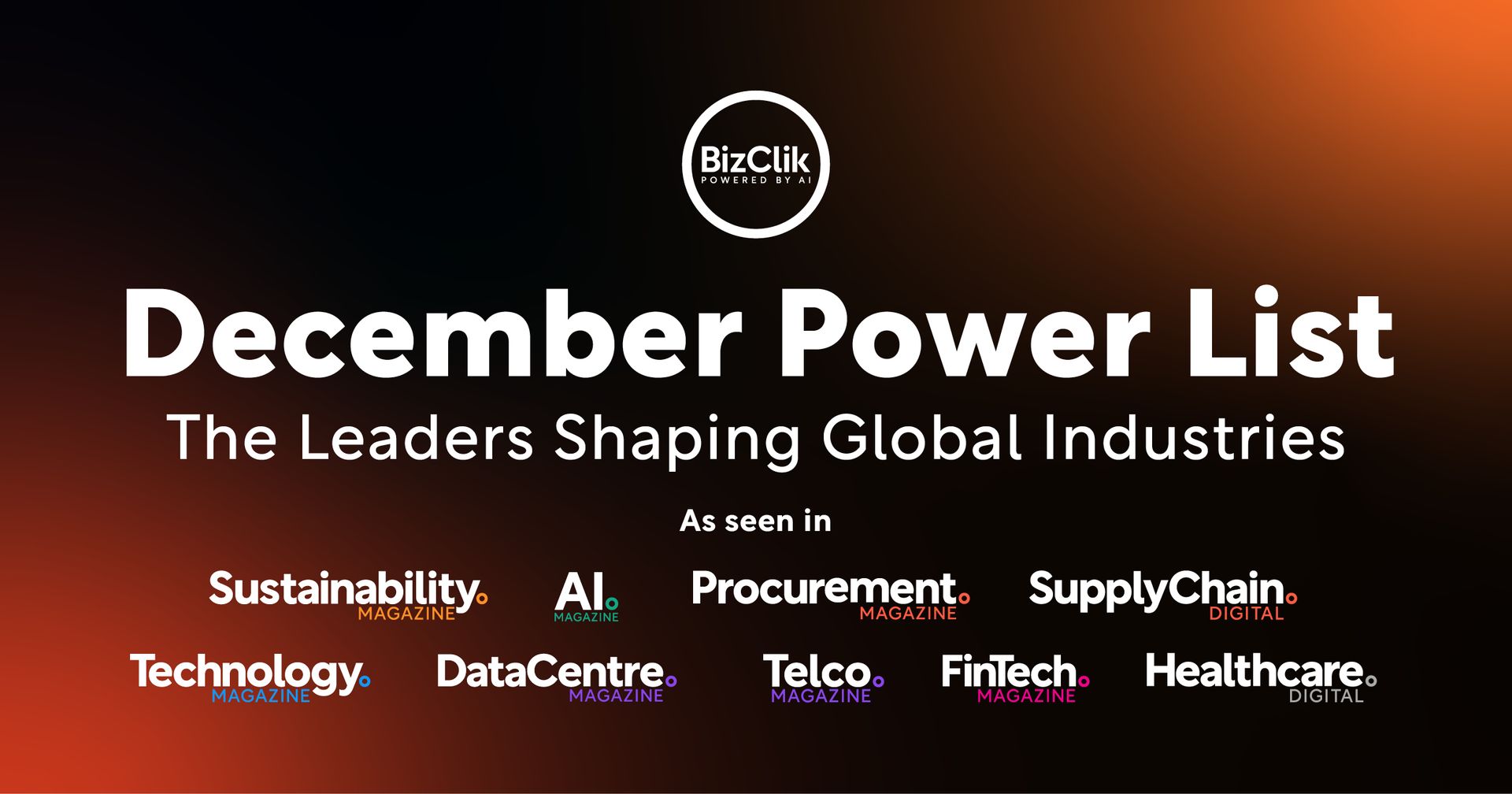 BizClik’s December 2025 Power List Celebrates Leaders Transforming Global Industries — From Jabil to Schneider Electric and Genesys