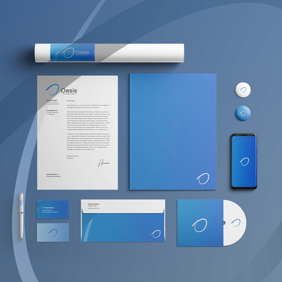 packaging materials for Oasis Laundromat