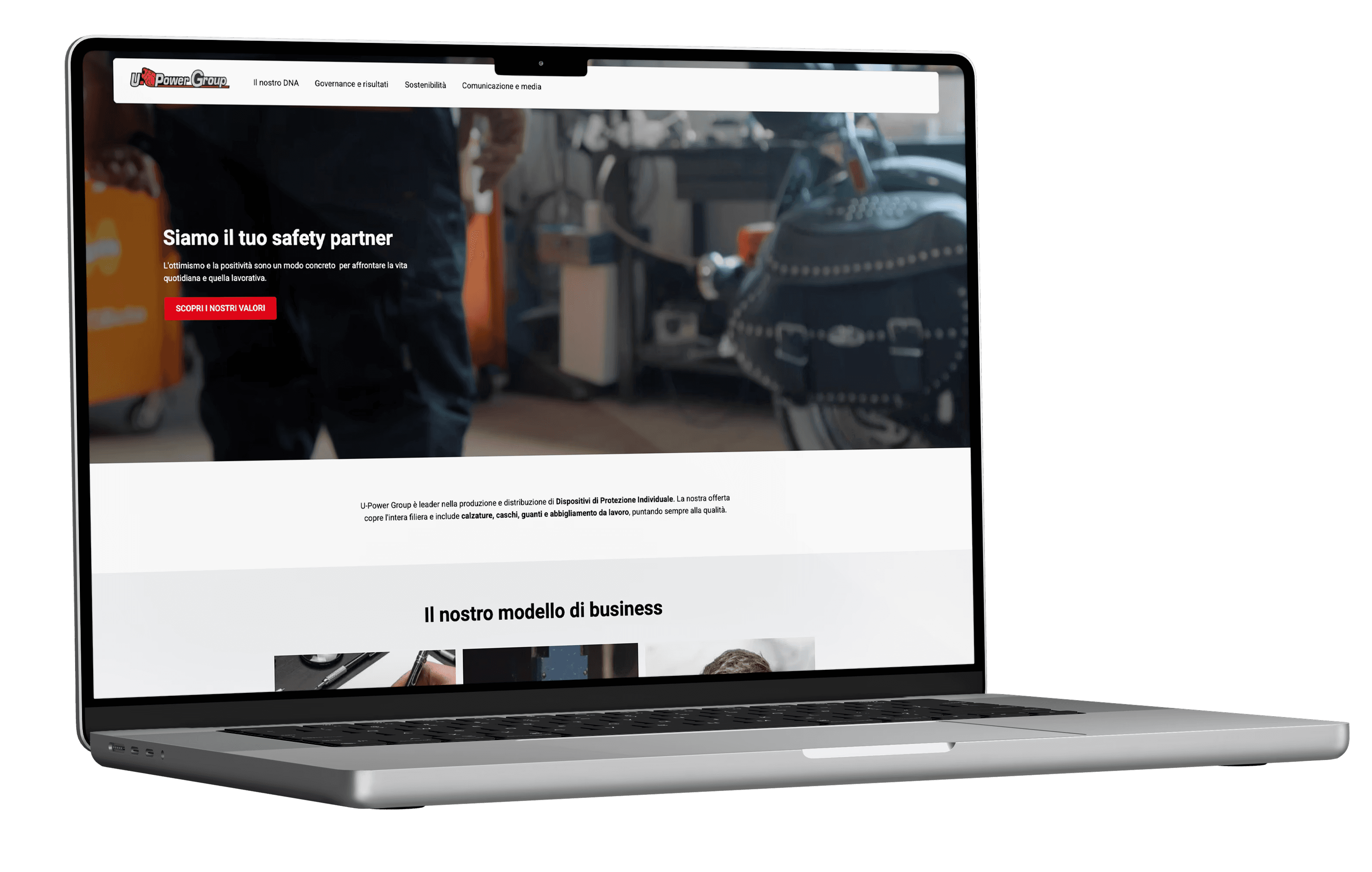 Screen di dettagli tecnici di prodotti