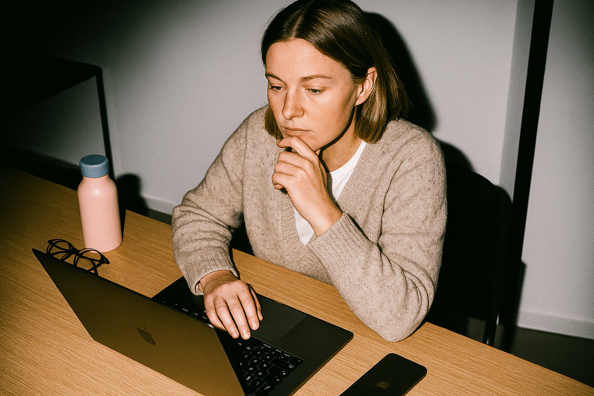 Woman at Work Desk