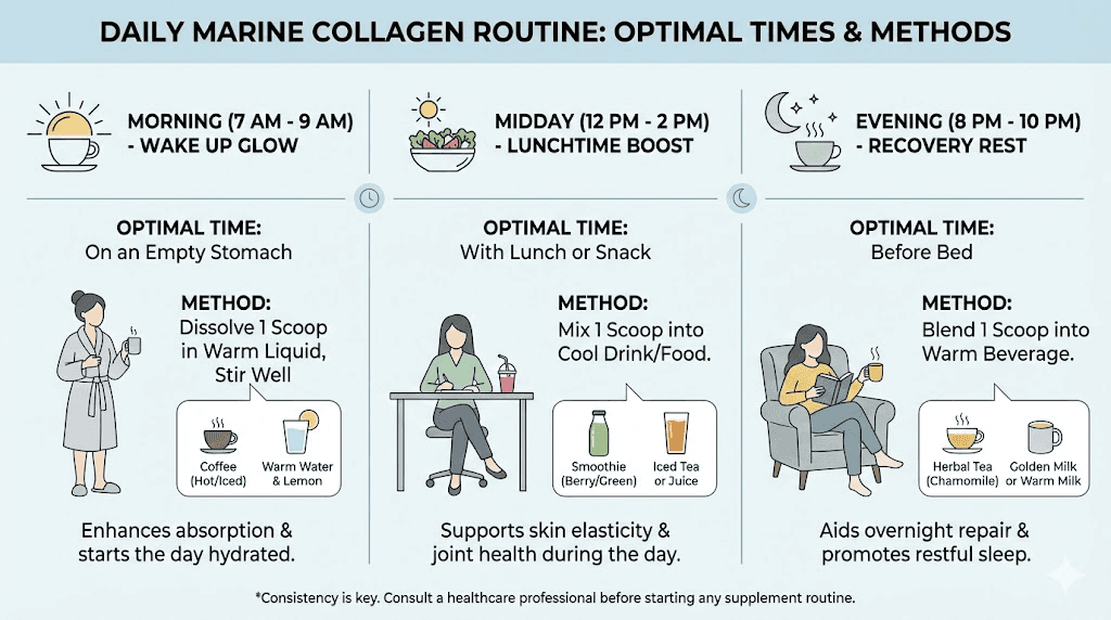 How to take marine collagen peptides powder daily routine guide