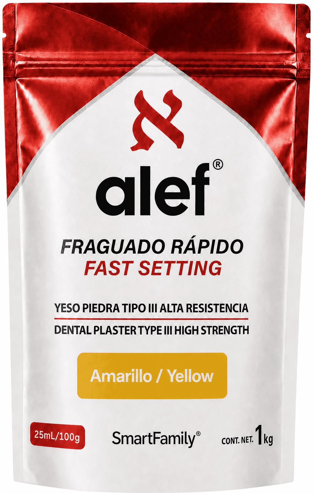 Empaque de Yeso Alef de fraguado rápido