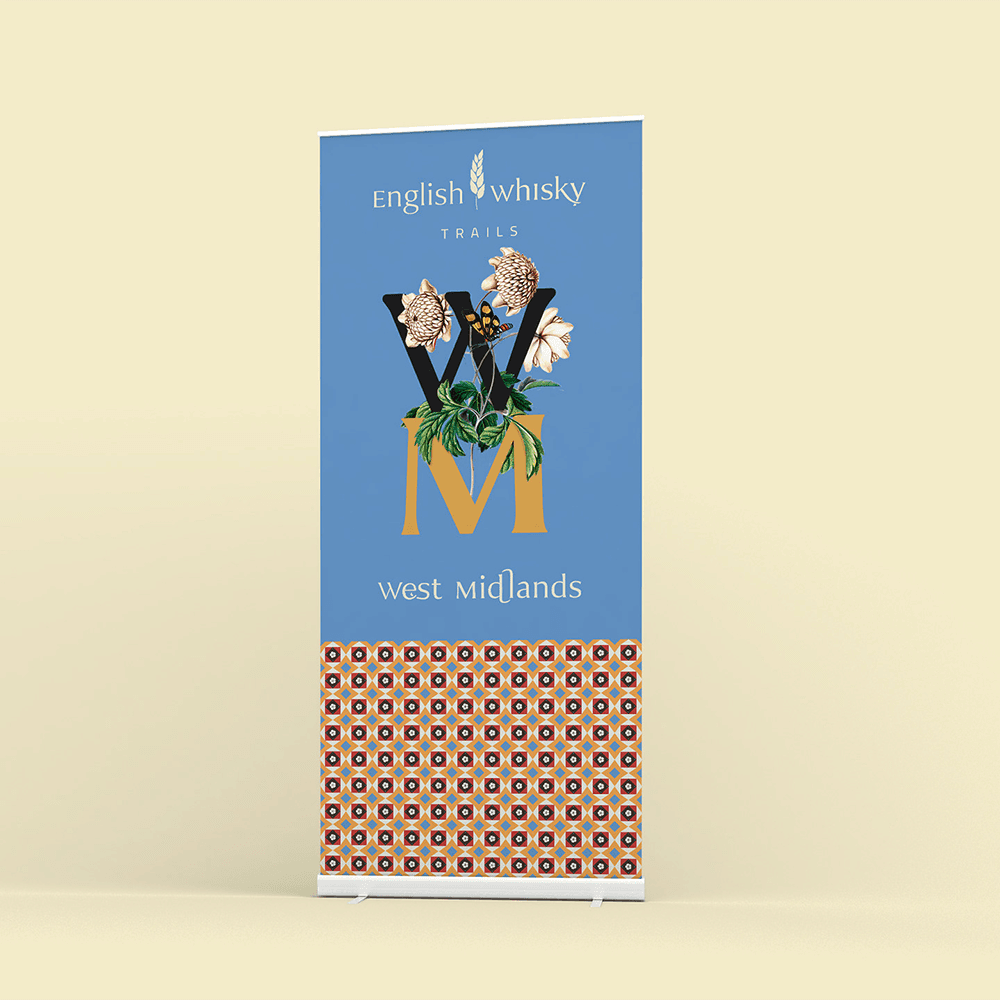 West Midlands trail pop up banner design. 