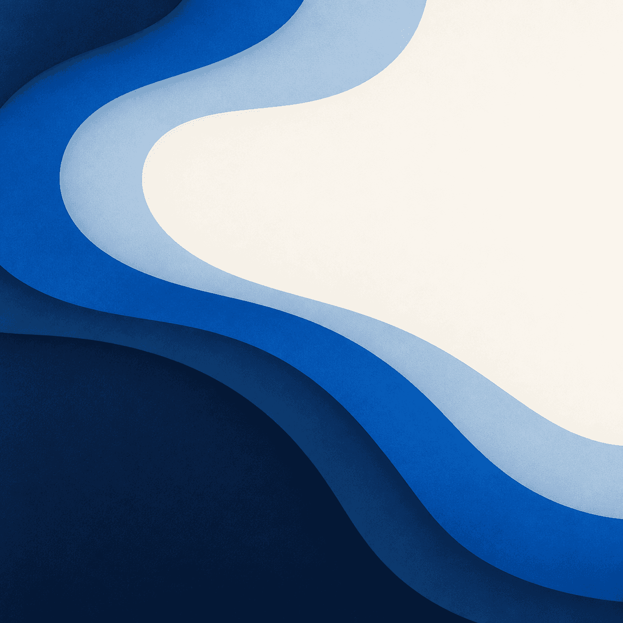 Abstract layered paths reconnecting around open space, representing patient follow-up