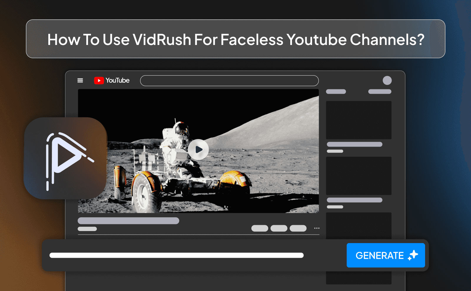 How to use VidRush for Faceless Youtube channels