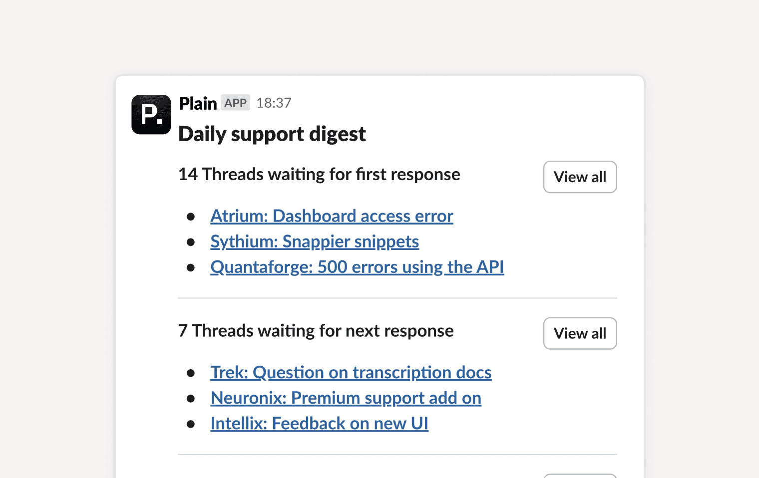 Changelog hero image showing Slack digest