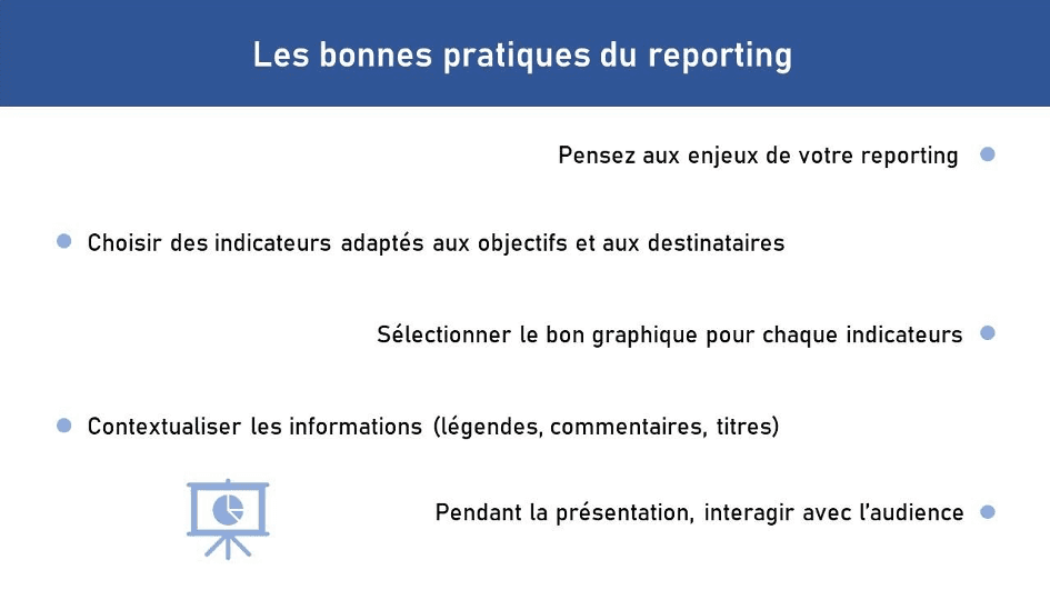 Les 5 bonnes pratiques pour réaliser un reporting