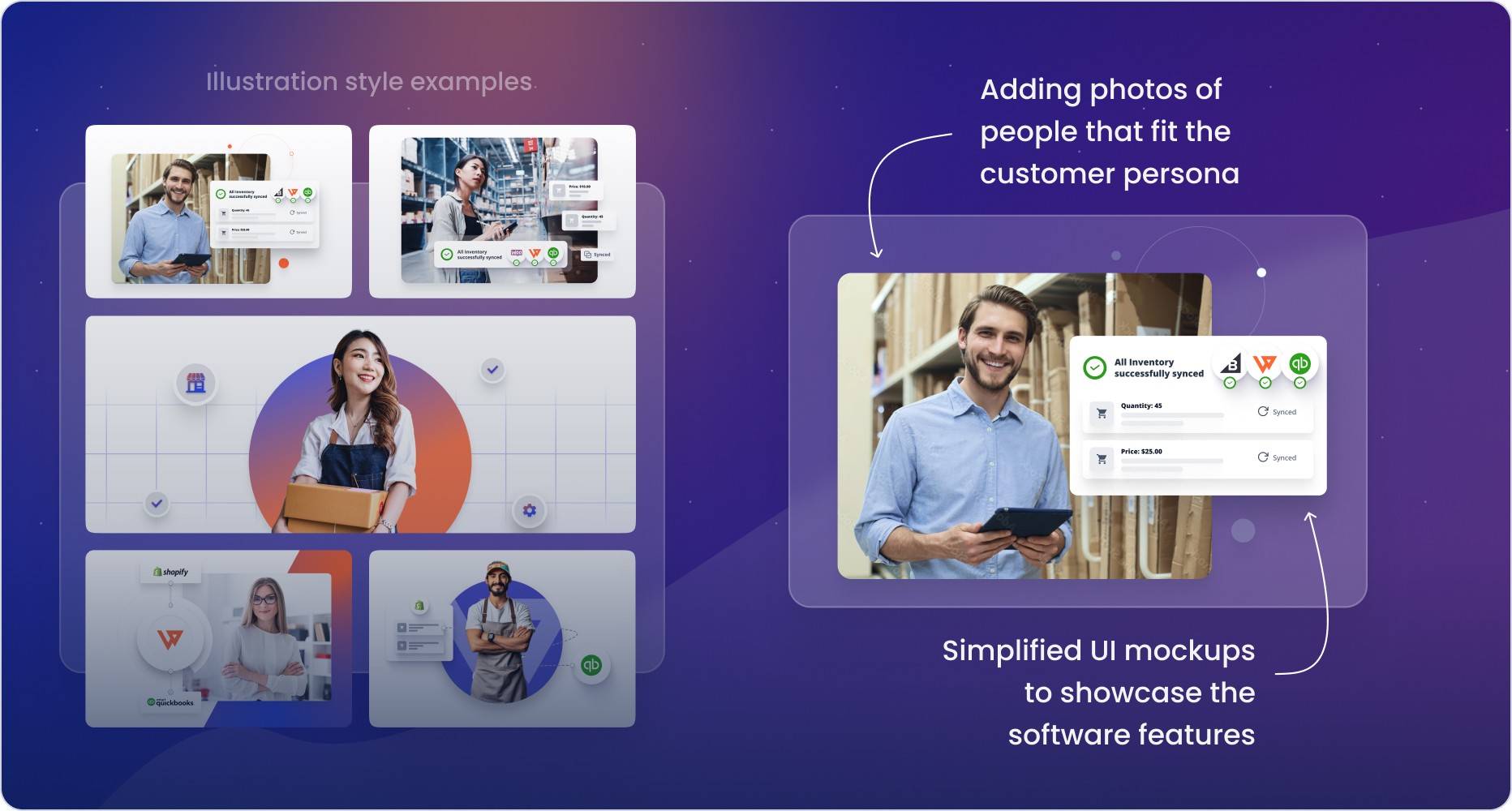 Modern designed sign-up landing page