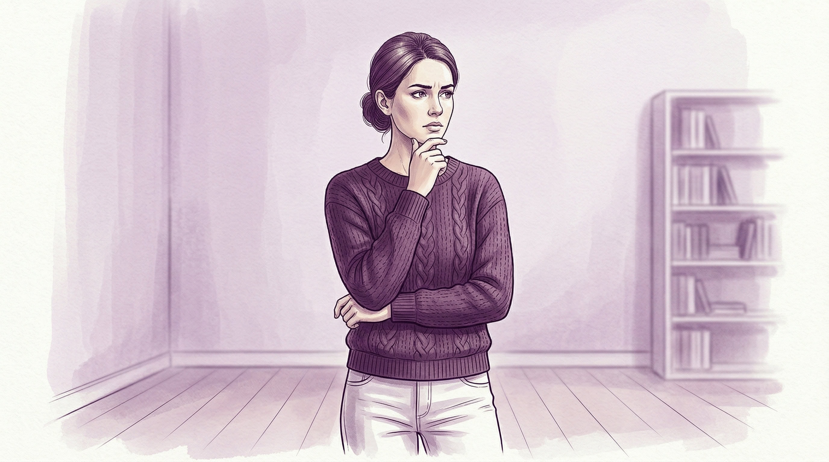 Femme qui réfléchit