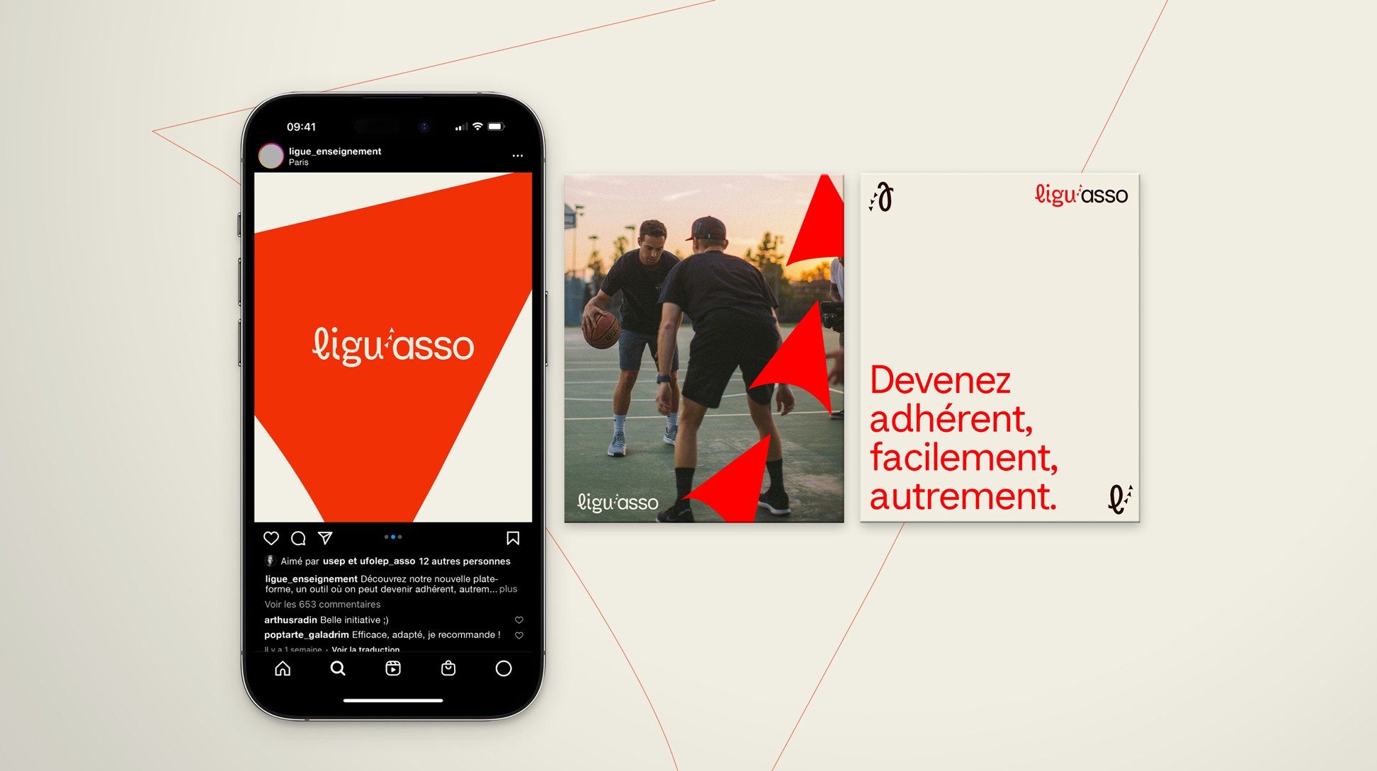 Posts Intagram de Ligu'asso (x3).